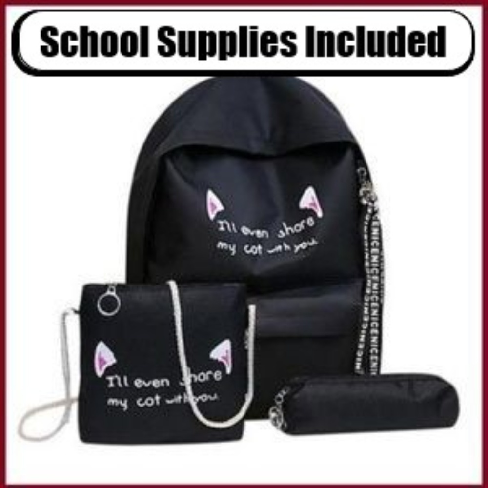 3 Piece Backpack With All The Goodies